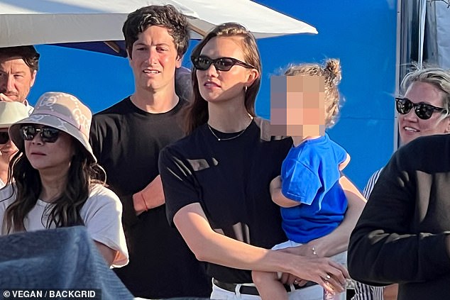 Family fun!  Society Management model Karlie Kloss and her billionaire husband Joshua Kushner treated their eldest son Levi Joseph to a fun day at the 41st Annual Malibu Chili Cook-Off on Sunday