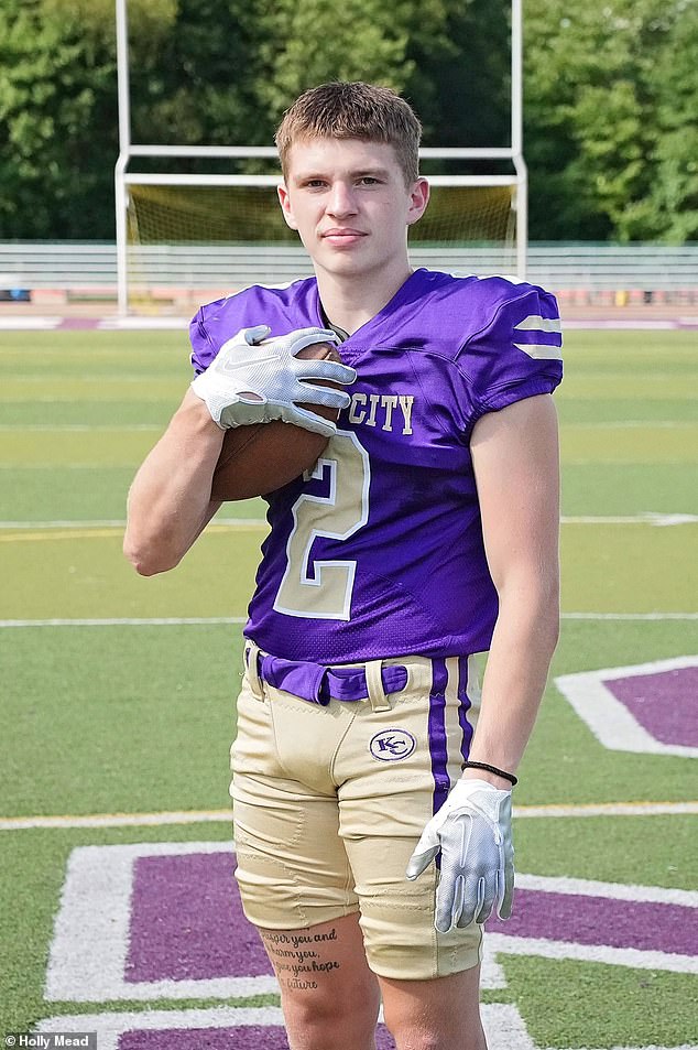 Karns City high school quarterback Mason Martin, who collapsed on the field Friday from a cerebral hemorrhage, is showing signs of recovery, his family said Tuesday