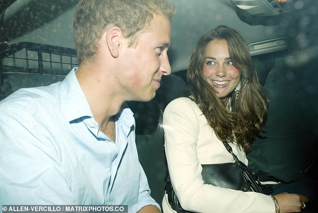 William and Kate were a good couple, but didn't spend Christmas together in 2006.  Pictured: Will and Kate leaving Bouji's nightclub on September 7, 2006