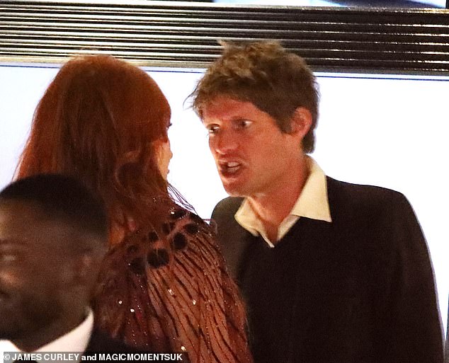 Oh dear... Kate Moss' ex-boyfriend, Count Nikolai von Bismarck, appeared to have a tense conversation with her good friend Charlotte Tilbury on Thursday night