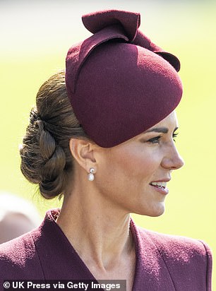 The Princess of Wales paid a subtle tribute to Queen Elizabeth II yesterday at a memorial service to mark the first anniversary of the late monarch's death.