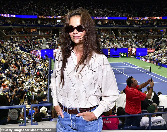 Showing up: Katie Holmes attended the 2023 US Open Tennis Championships held Friday afternoon in New York City