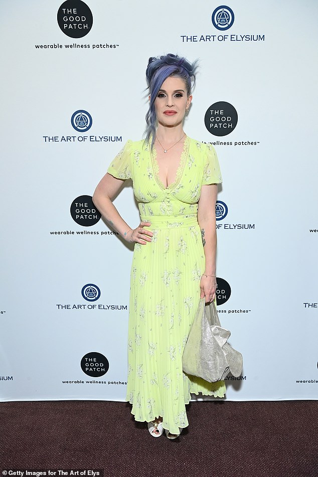 Sensational: The 38-year-old former Fashion Police star looked nothing short of sensational as she donned a lime green floral print maxi dress