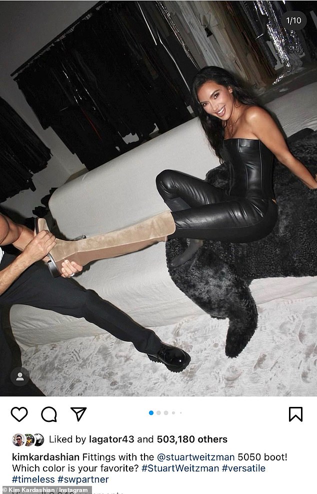 The latest: Kim Kardashian shared some beautiful images from a fitting with Stuart Weitzman