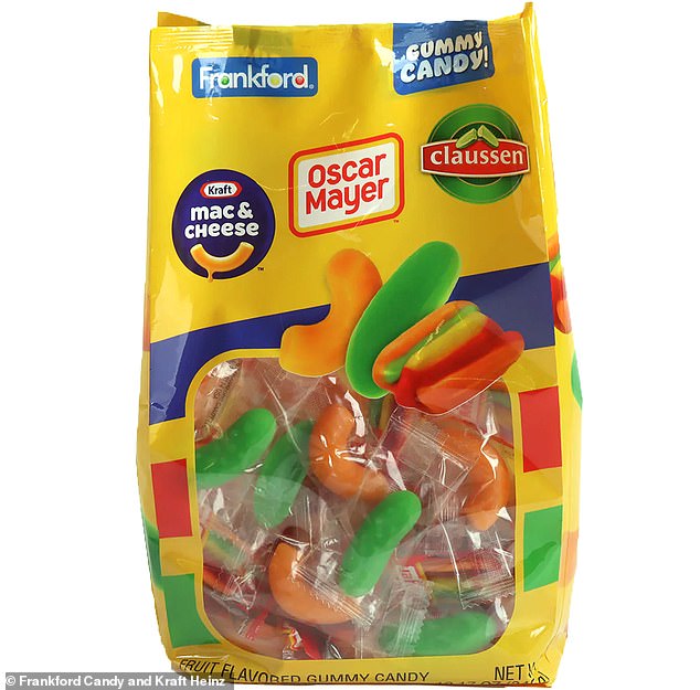 Frankford Candy released Kraft mac & cheese, Oscar Mayer hot dogs and Claussen pickle-shaped gummies just in time for Halloween