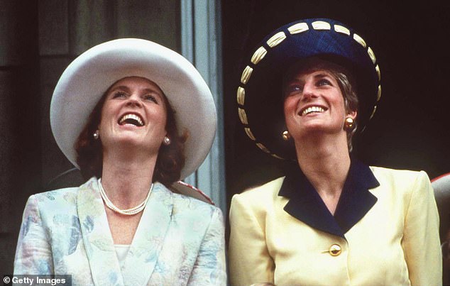 Sarah Ferguson and Diana on the balcony of the palace for Trooping the Color 1991. In her latest podcast, the Duchess of York says she has suffered from comparisons to her sister-in-law for years