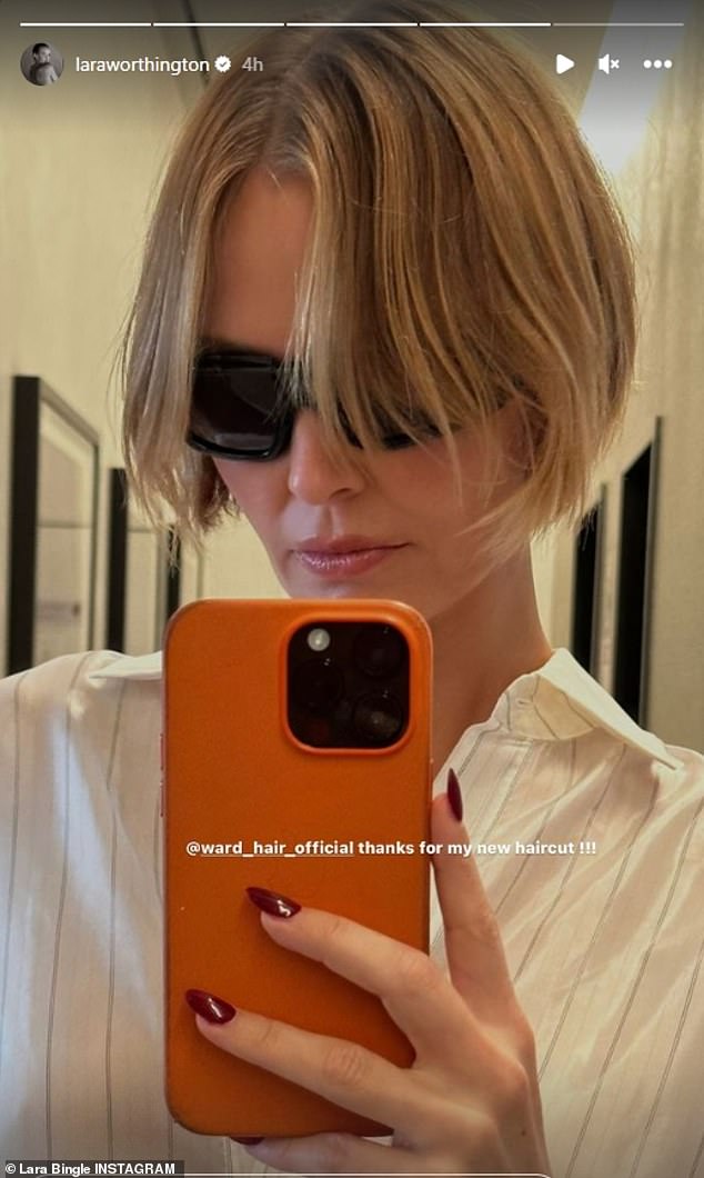 The Australian model, 36, has cut her blonde locks very short