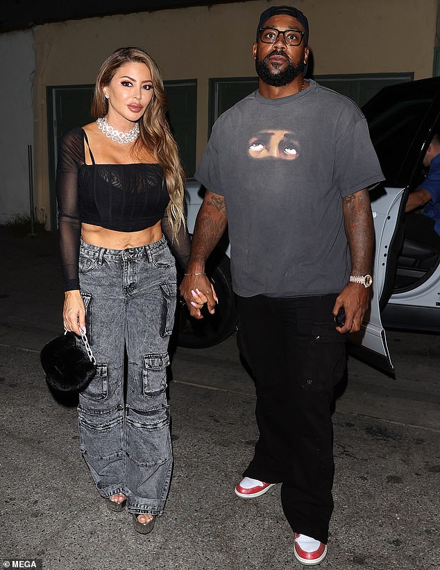 Date night: Larsa Pippen and her much younger boyfriend Marcus Jordan enjoyed a romantic date night at Craig's in West Hollywood on Saturday