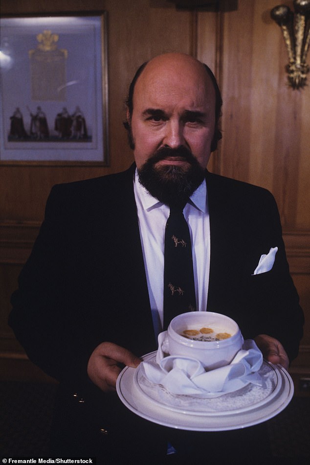 Nico Ladenis pictured during the production of the TV show 'Take Six Cooks' in the mid-1980s.  It was in the following decade that his career reached new heights with three Michelin stars