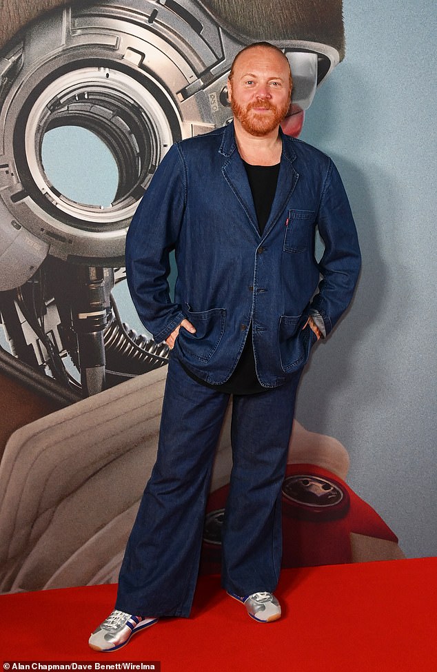 Getting Out: Leigh Francis, 50, brushed off the recent drama as he attended the UK premiere of The Creator in London on Tuesday