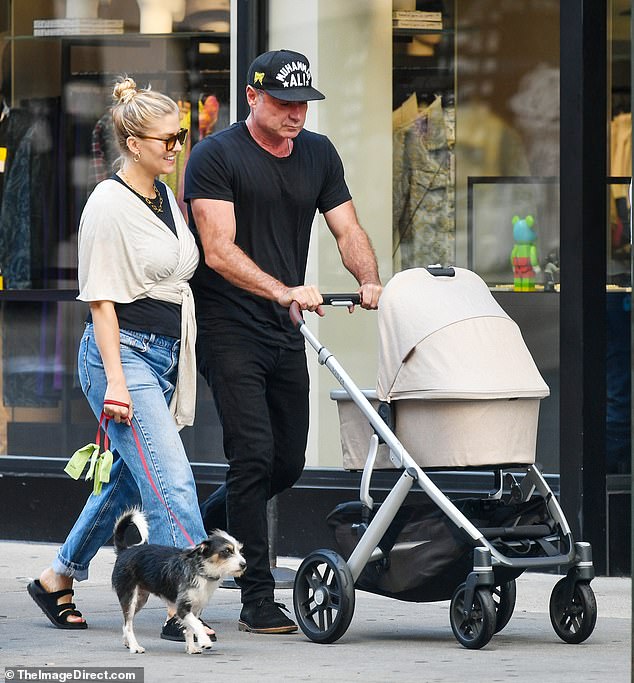 Baby joy!  Liev Schreiber and his wife Taylor Neisen were pictured together for the first time after confirming they were welcoming their first child: a daughter named Hazel Bee