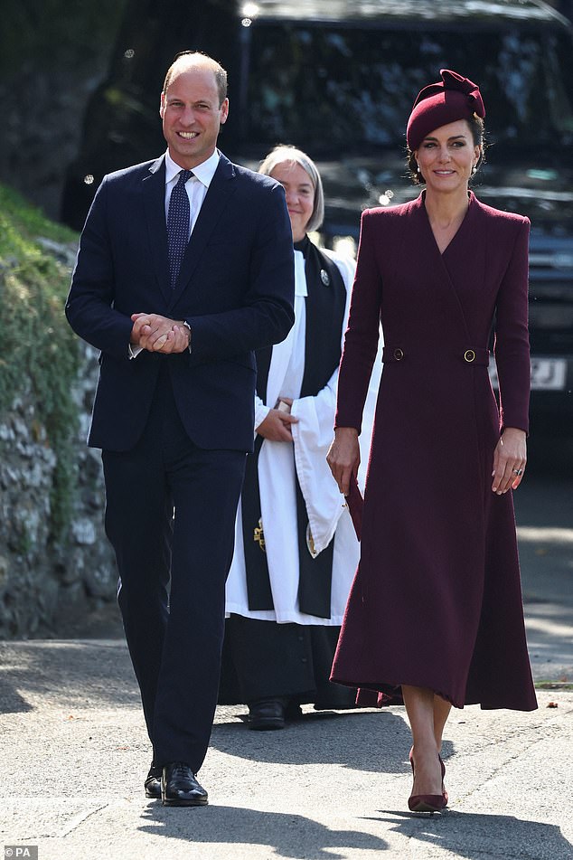 All eyes were on Prince William and Kate Middleton today as they lead the royal family in remembering the late queen on the anniversary of her death