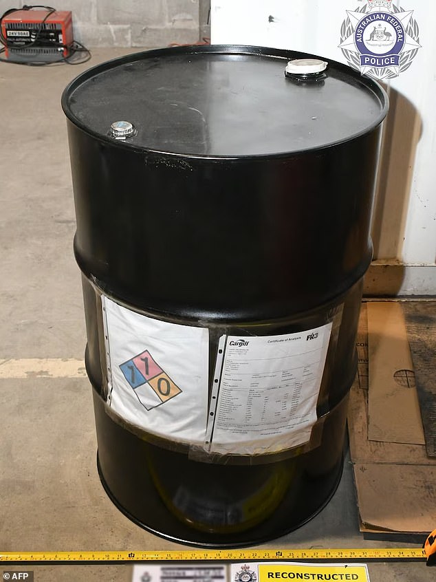 Police have foiled an attempt to get their hands on a 312kg quantity of liquid methamphetamine disguised as vegetable oil