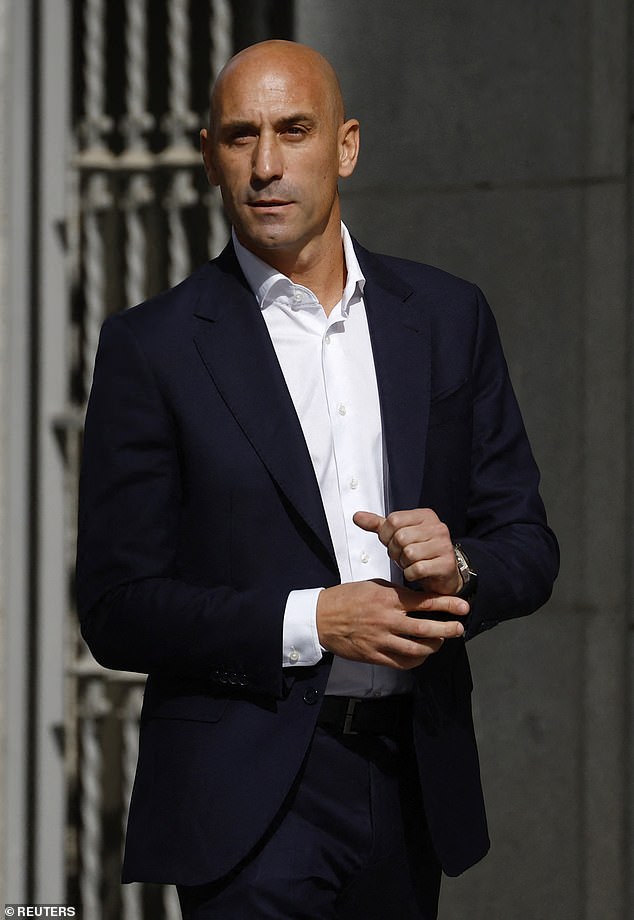 Rubiales arrives at the High Court in Madrid today to be charged with sexual assault