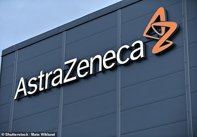 Boost: AstraZeneca shares rose 1.5 per cent, or 160p, to 11046p after positive drug trial