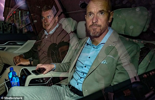 Manchester United staff are concerned about the growing involvement of Erik ten Hag's agent Kees Vos (left) in the club's transfer activities