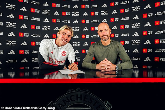 Manchester United signed Rasmus Hojlund for £72 million from Atalanta this summer