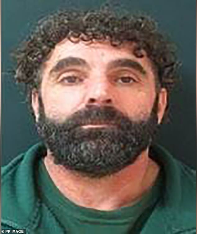 Daniel Briffa (pictured) escaped 'by unknown means' from Langi Kal Kal Correctional Center in Trawalla, 40 kilometers west of Ballarat, on Sunday between 7.30pm and 9.30pm