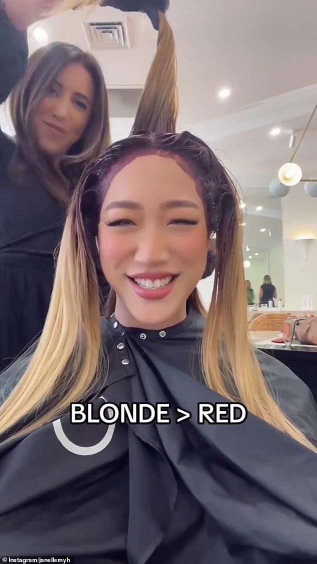 The Married At First Sight star, who usually rocks blonde locks, decided to change things up with a visit to her hairstylist