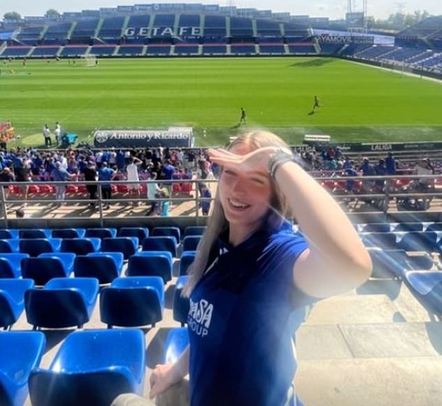 Greenwood's partner, Harriet Robson, shared a photo from inside the stadium before the ceremony