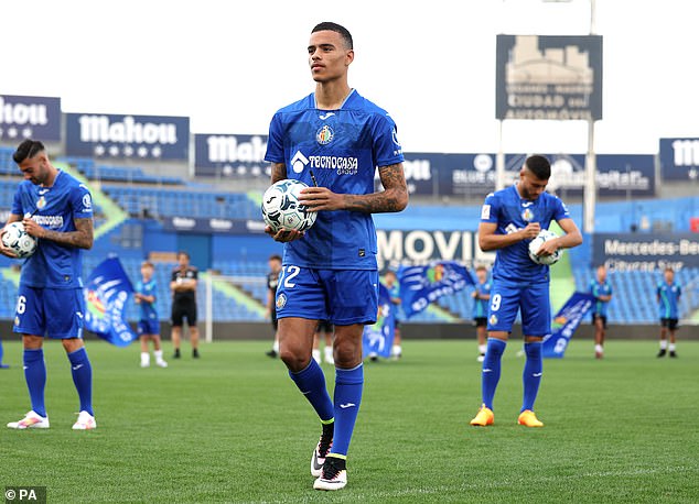 Mason Greenwood has been officially revealed by Getafe after joining from Manchester United