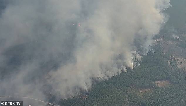 The latest update from officials said the fire had spread to 500 acres and was left unattended