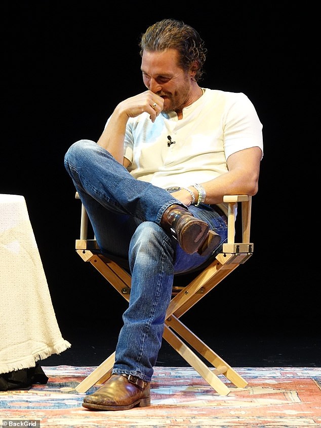 Emotional: Matthew McConaughey got emotional while talking about his family during a Live Talk event in Los Angeles on Saturday