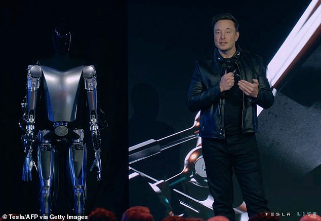 Elon Musk showed off his rival Tesla Optimus robot last year