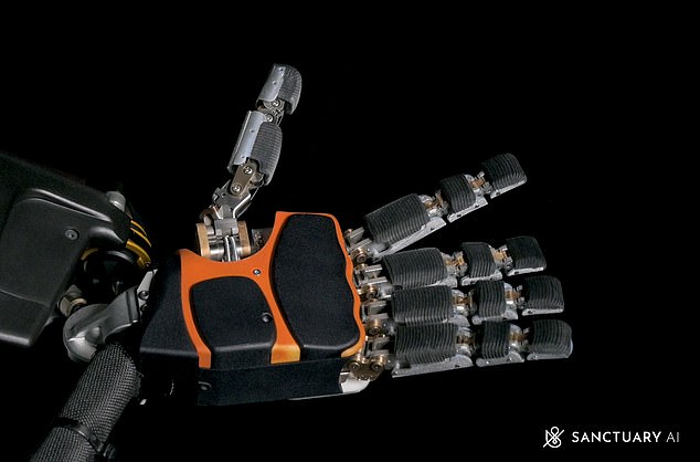 The robot's flexible hands allow it to perform human-like tasks - and it has a sense of 'touch'