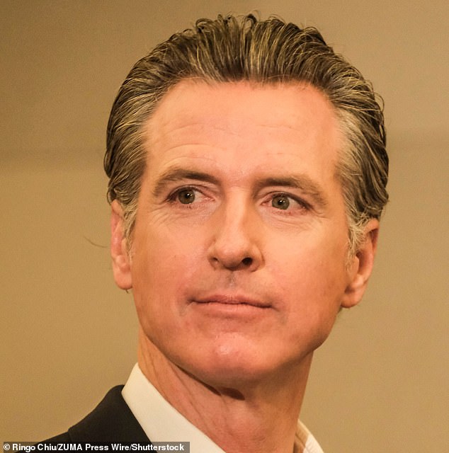 A major Democratic donor close to California Governor Gavin Newsom (pictured) – who will choose Feinstein's replacement – ​​told the MoS: 'Meghan is definitely a gamble, but in the madness of American politics these days, that's not an impossibility .  Crazier things have happened