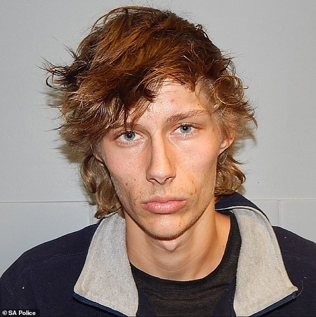 Michael Henley (pictured), 24, of Morphett Vale in Adelaide, rear-ended another vehicle and repeatedly crashed into it until it rolled, killing passenger Nicholas Darling (pictured below), 20, about 9.50pm on July 20, 2021 came.