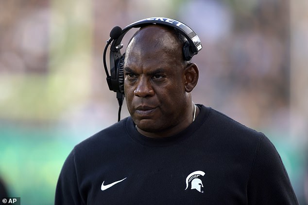 Michigan State coach Mel Tucker was on the sidelines for his team's victory on Saturday