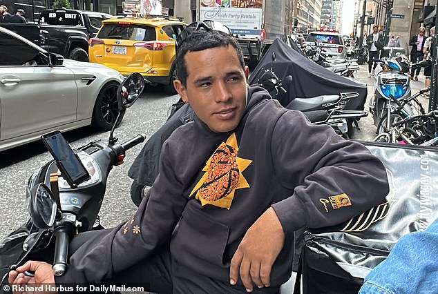 A 24-year-old Venezuelan man, who identified himself only as Jhon, said he and other men living at the shelter make as much as $1,500 every two weeks delivering food.