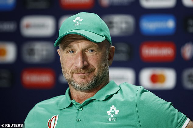 Mike Catt (pictured) has denied that Mack Hansen has been left out of the Ireland squad for their World Cup opener against Romania due to disciplinary reasons