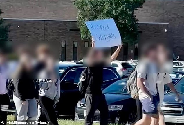 Students in the Perkiomen Valley School District walked out of class Friday to protest the decision not to ban students from using the restroom that corresponds to their gender identity.