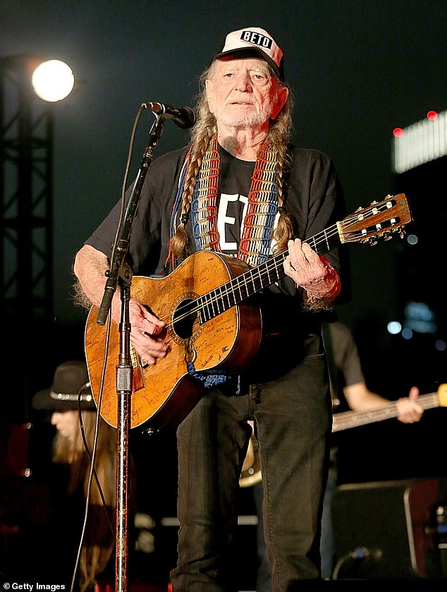 Country music legend: Willie Nelson will also take the festival stage next year on Saturday, April 27, along with other music artists;  seen in September 2018