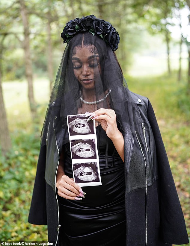 Cheridan Logsdon, 23, from Frankfort, Kentucky, went viral after announcing her pregnancy with a funeral-themed shoot