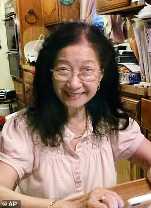 In November 2021, a mistrial was declared in the case of Lu Thi Harris, an 81-year-old Vietnamese immigrant (pictured) who was living in Dallas when she was murdered after being smothered with a pillow in her Plano home.