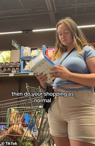 Eden did her shopping in Aldi as usual, and the basket came in handy when packing