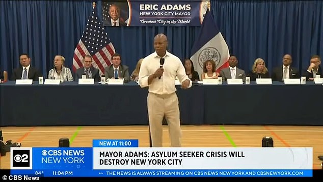 It comes days after Mayor Adams delivered a widely publicized tirade addressing the migrant crisis crippling the Big Apple - which he warned will 