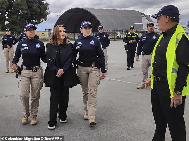 Nancy Gonzalez, 78, owner of Gzuniga Ltd, was fingerprinted and signed extradition papers before being escorted by Interpol agents to a private jet from Bogotá, Colombia, to Florida on Wednesday.