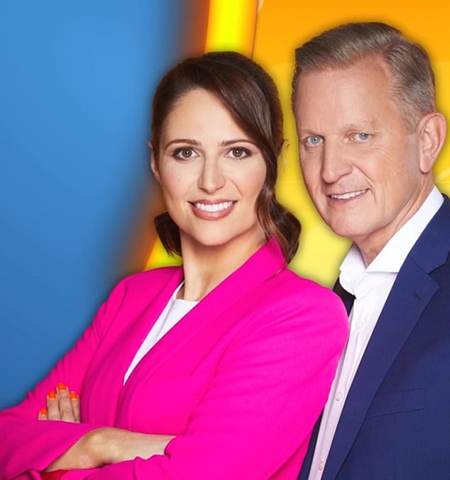 New hosts!  Nicola Thorp, 34, joked about the age of Jeremy Kyle, 58, as the pair prepare to launch their new breakfast show on Talk TV on Monday, October 2.