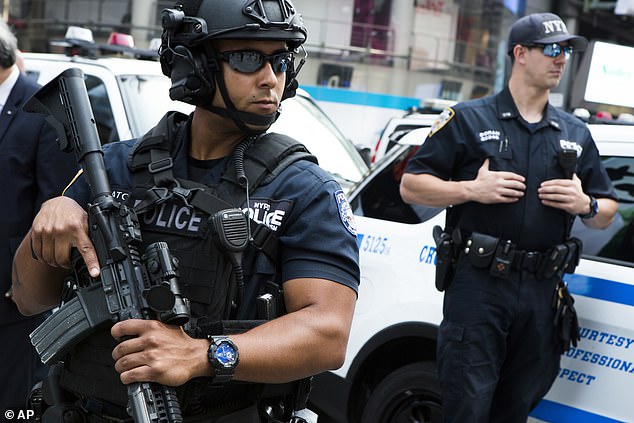 Members of the NYPD's Critical Response Command, described as the 