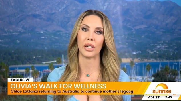 The US-based singer and actress, 37, appeared on the Australian Breakfast Show to discuss her upcoming performance at Olivia's Walk for Wellness in Melbourne on Sunday, October 8.