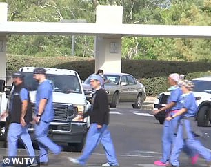 The gunman was visiting a patient in the hospital and shot the patient