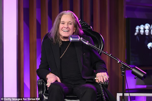 The latest: Ozzy Osbourne, 74, says he wants to make 'one more album' after undergoing surgery to repair a four-year-old injury to his neck.  Pictured in LA last year