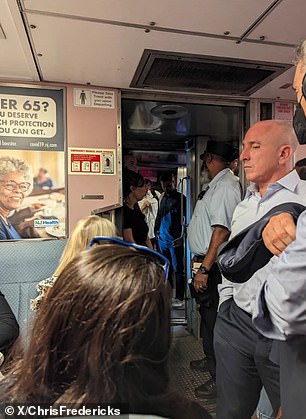 Desperate passengers demand answers from New Jersey Transit Corporation after becoming trapped in a train car after it derailed shortly after leaving Penn Station