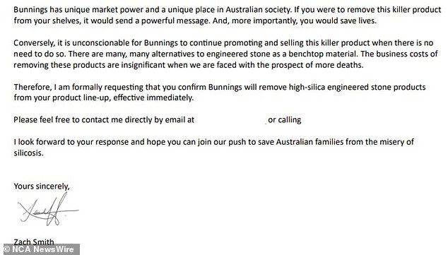 Bunnings is being urged to remove the worktops from its product range