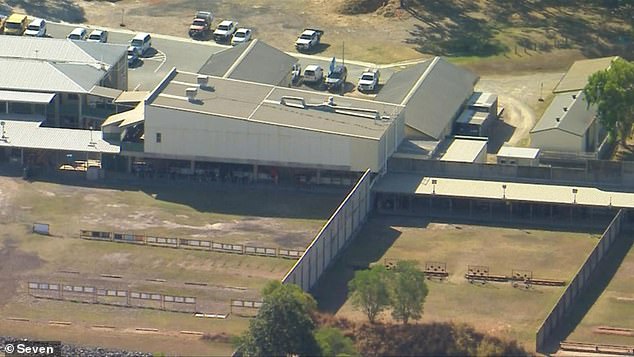 A Senior Constable in his 30s has been taken to hospital in a stable condition after being shot in the neck during routine training at Brisbane's Pistol Club (pictured)