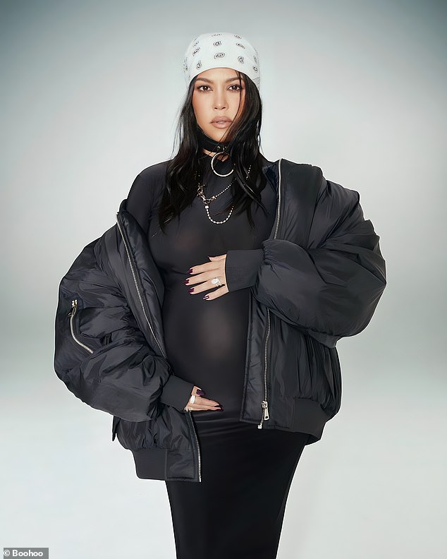 Stunning: She's gearing up to launch her debut boohoo collection.  And Kourtney Kardashian, 44, proved to be her own best advertisement as she modeled another standout look from the collaboration